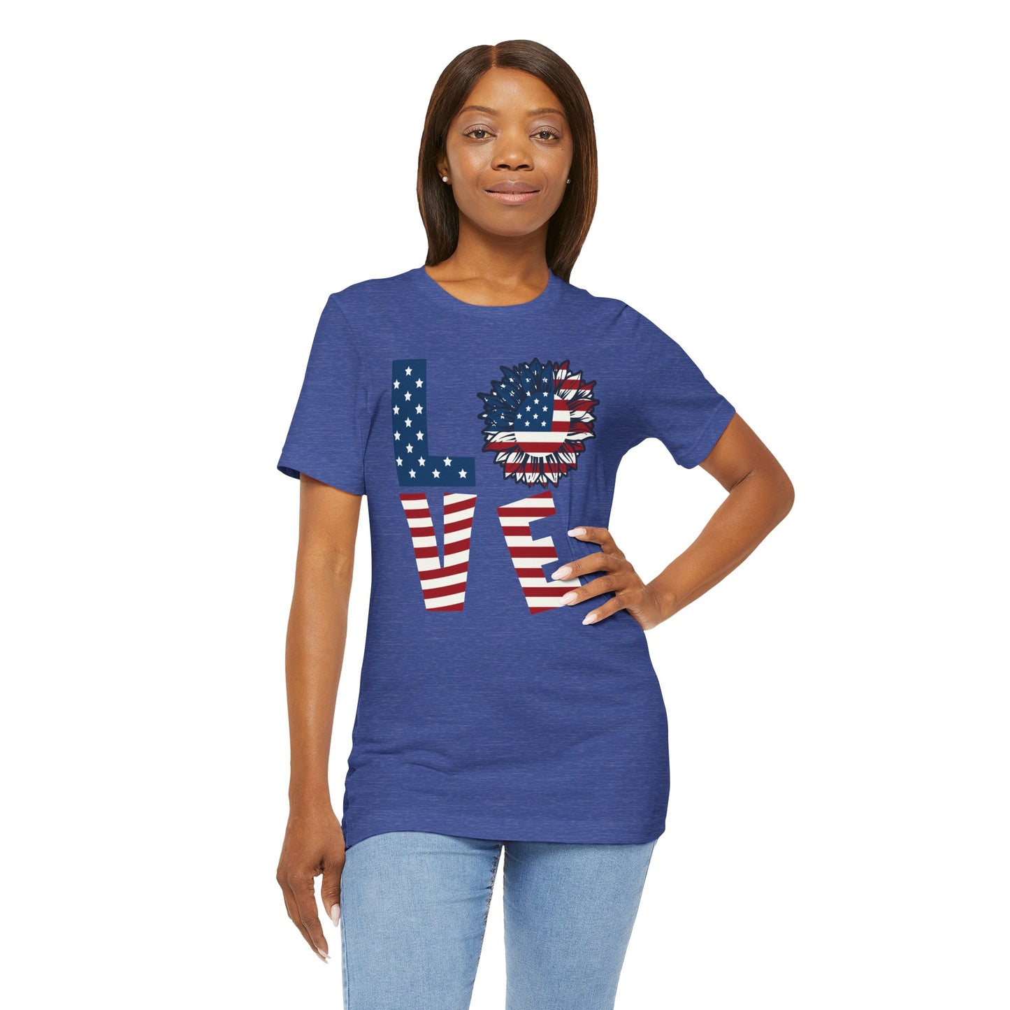 Patriotic Sunflower “Love” Unisex T-Shirt