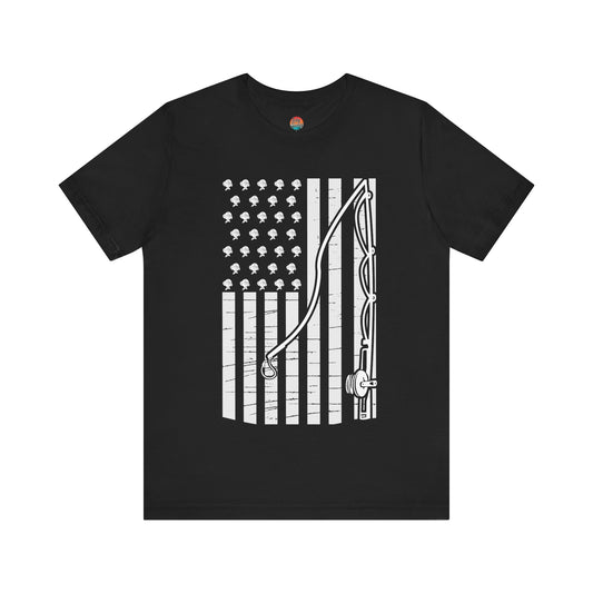 American Flag Fishing Unisex T-Shirt