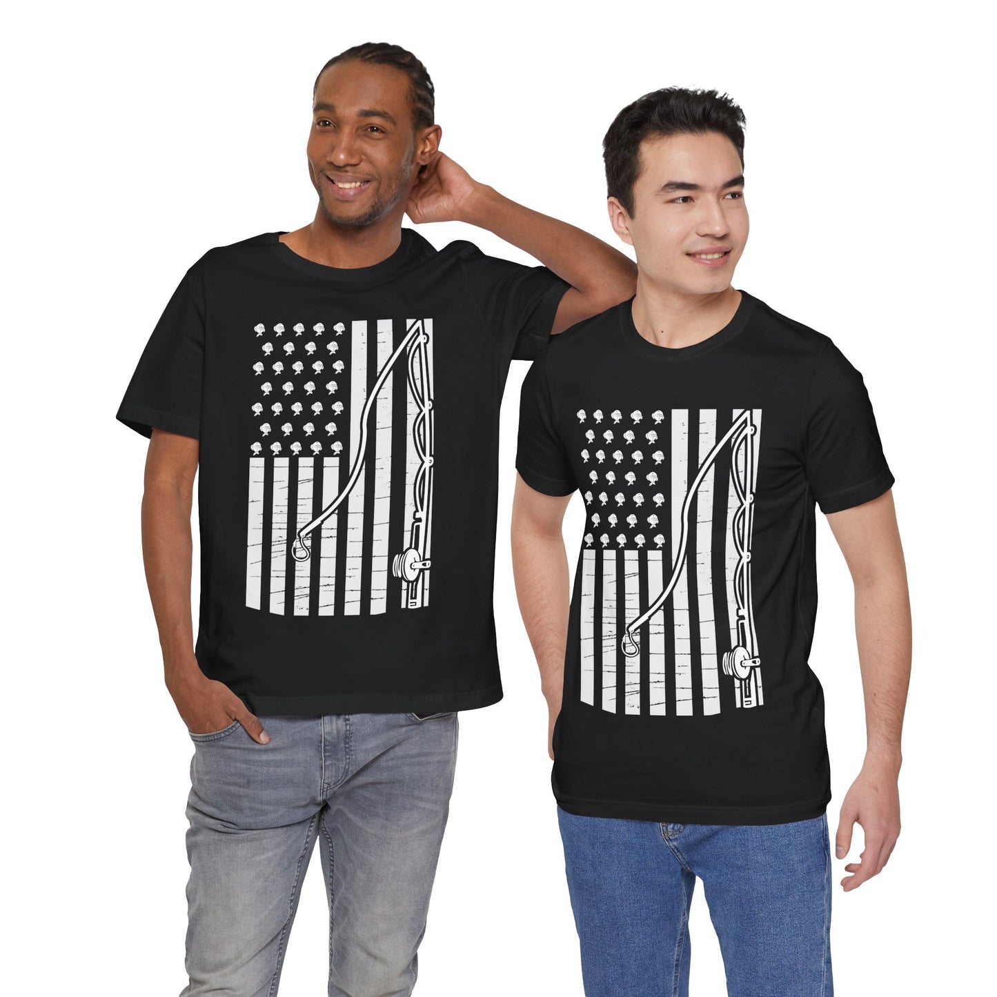 American Flag Fishing Unisex T-Shirt