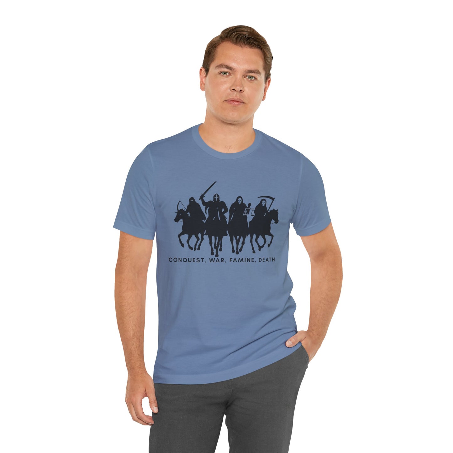 “Four Horsemen: Conquest, War, Famine, Death” Unisex T-Shirt
