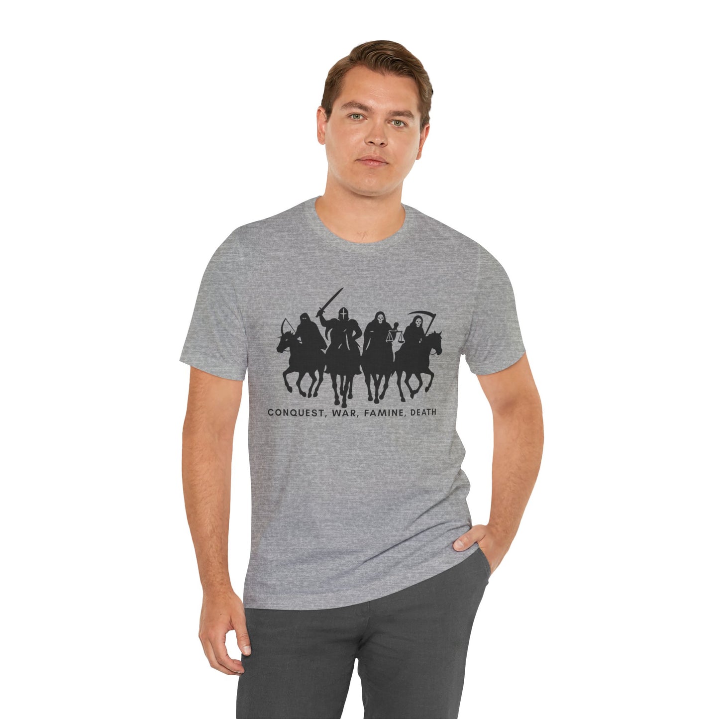 “Four Horsemen: Conquest, War, Famine, Death” Unisex T-Shirt