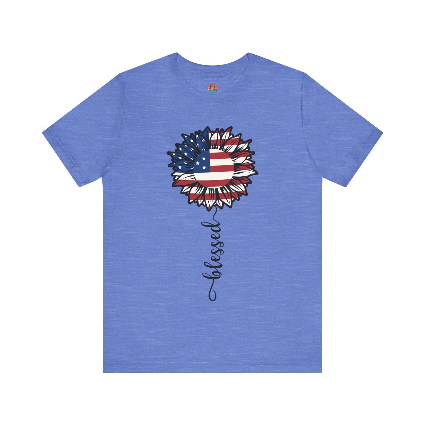 Patriotic Sunflower “Blessed” Unisex T-Shirt