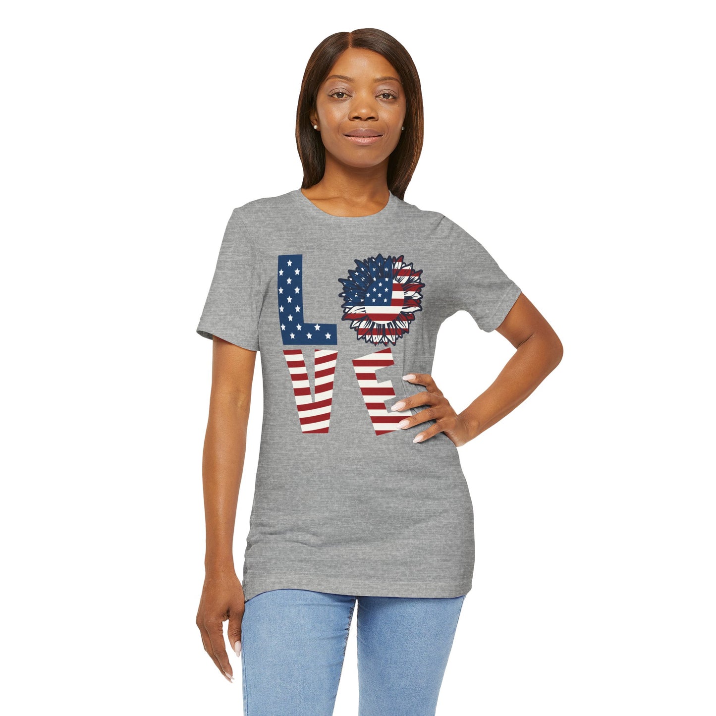 Patriotic Sunflower “Love” Unisex T-Shirt