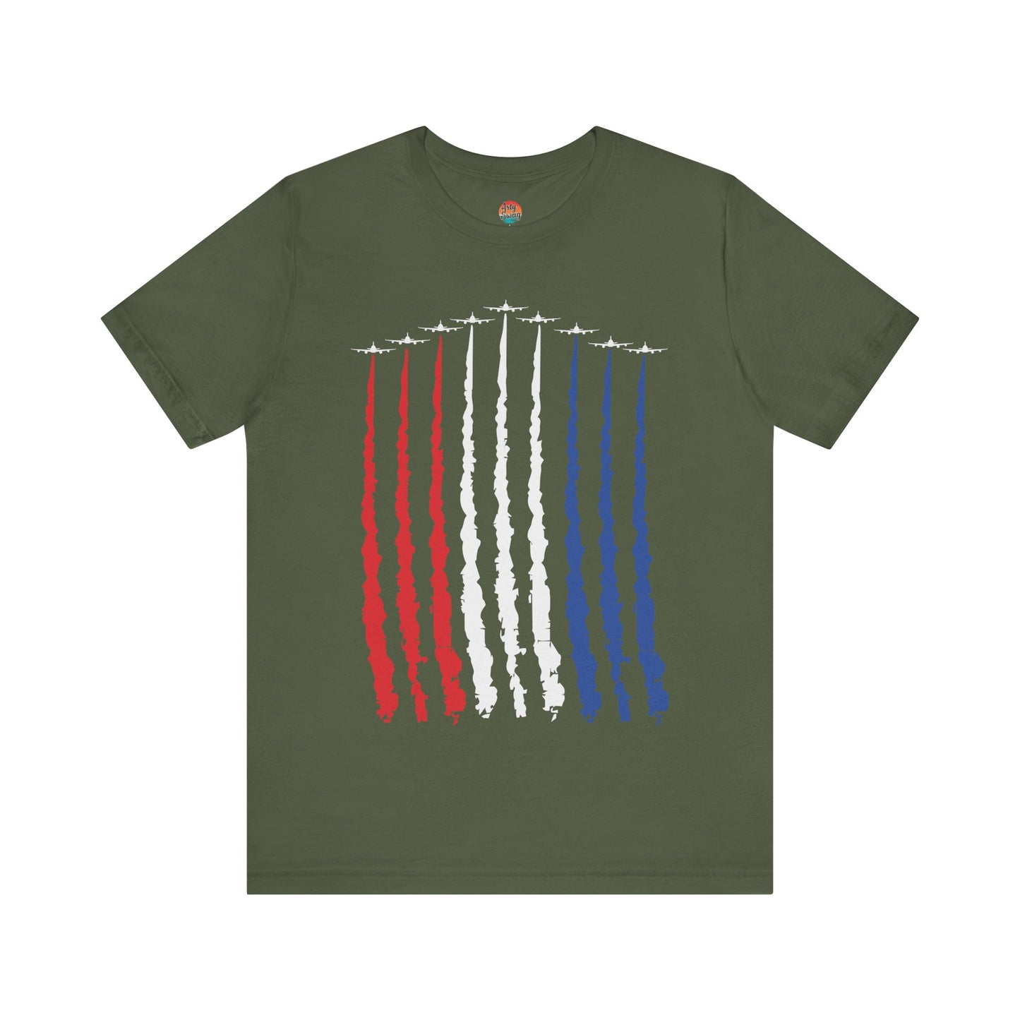 “Red, White, Blue Air Force Flyover” Unisex T-Shirt