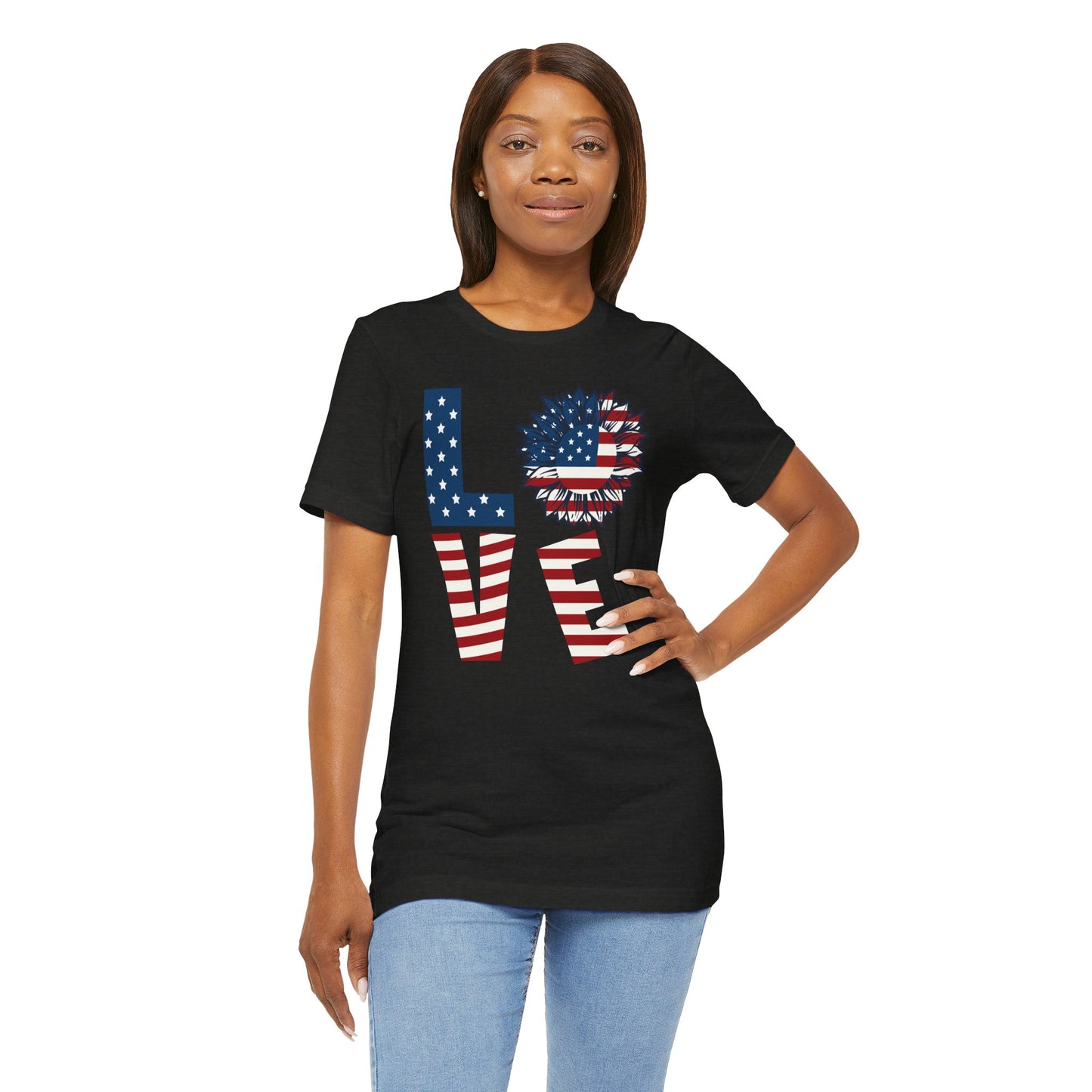 Patriotic Sunflower “Love” Unisex T-Shirt