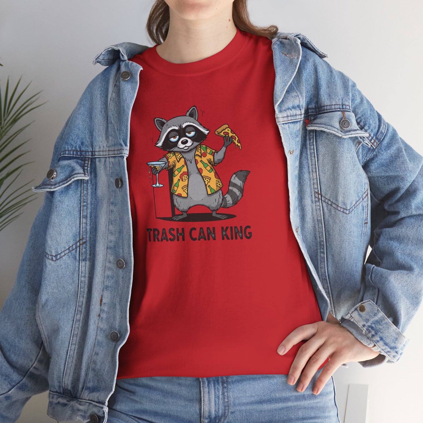 Trash Can King T‑Shirt — Funny Raccoon