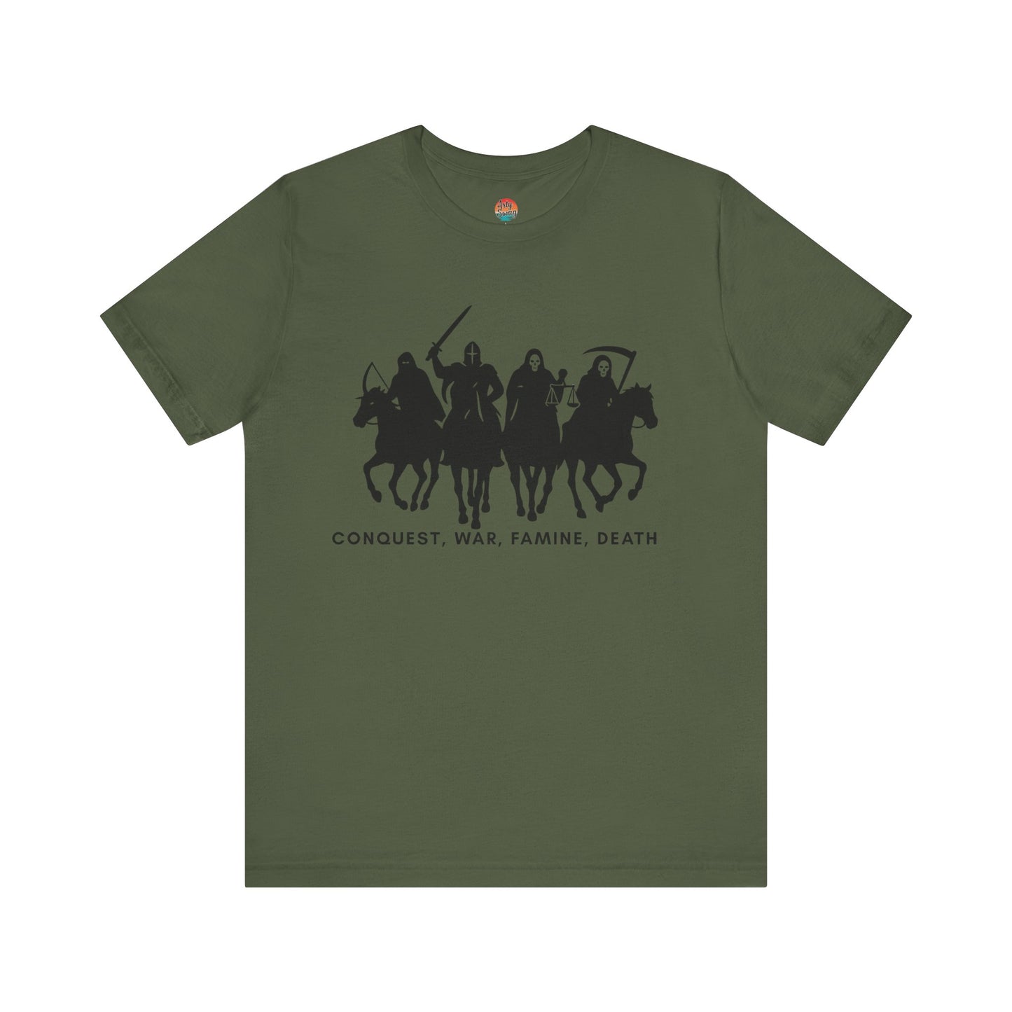 “Four Horsemen: Conquest, War, Famine, Death” Unisex T-Shirt