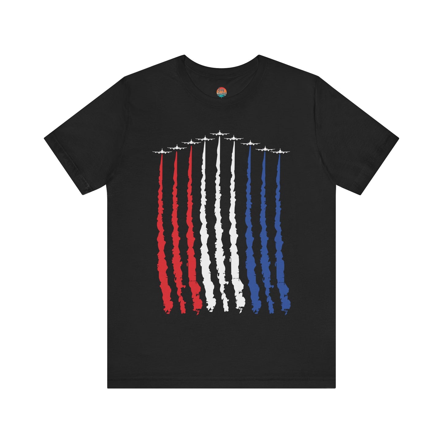 “Red, White, Blue Air Force Flyover” Unisex T-Shirt