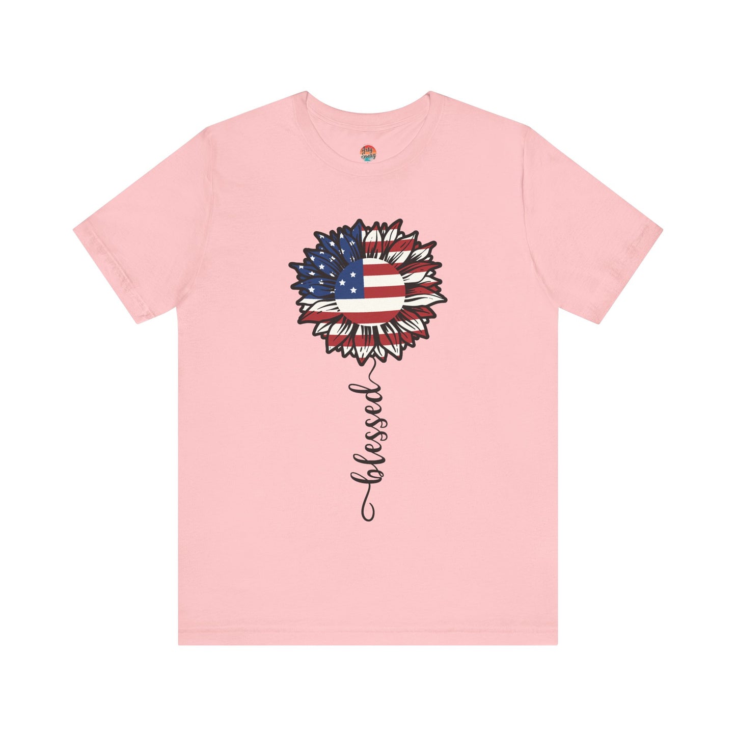 Patriotic Sunflower “Blessed” Unisex T-Shirt