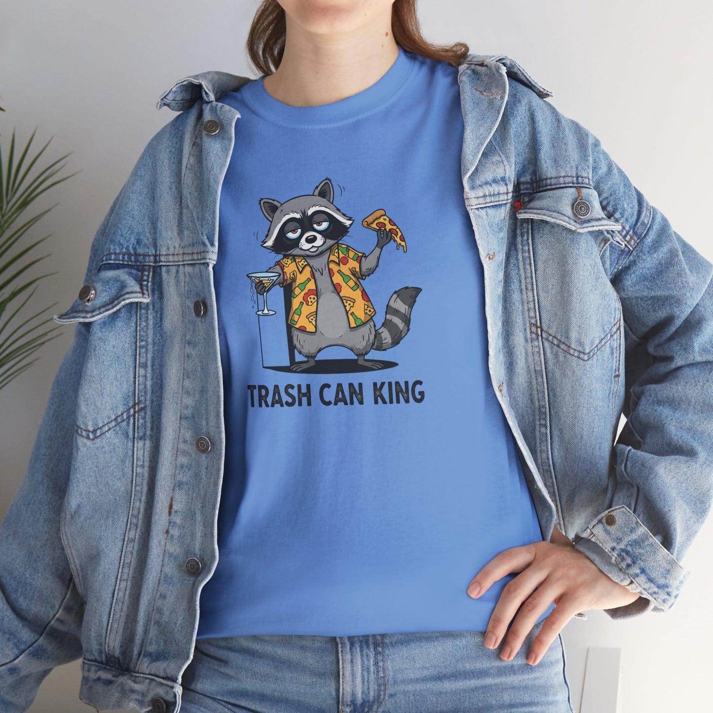 Trash Can King T‑Shirt — Funny Raccoon