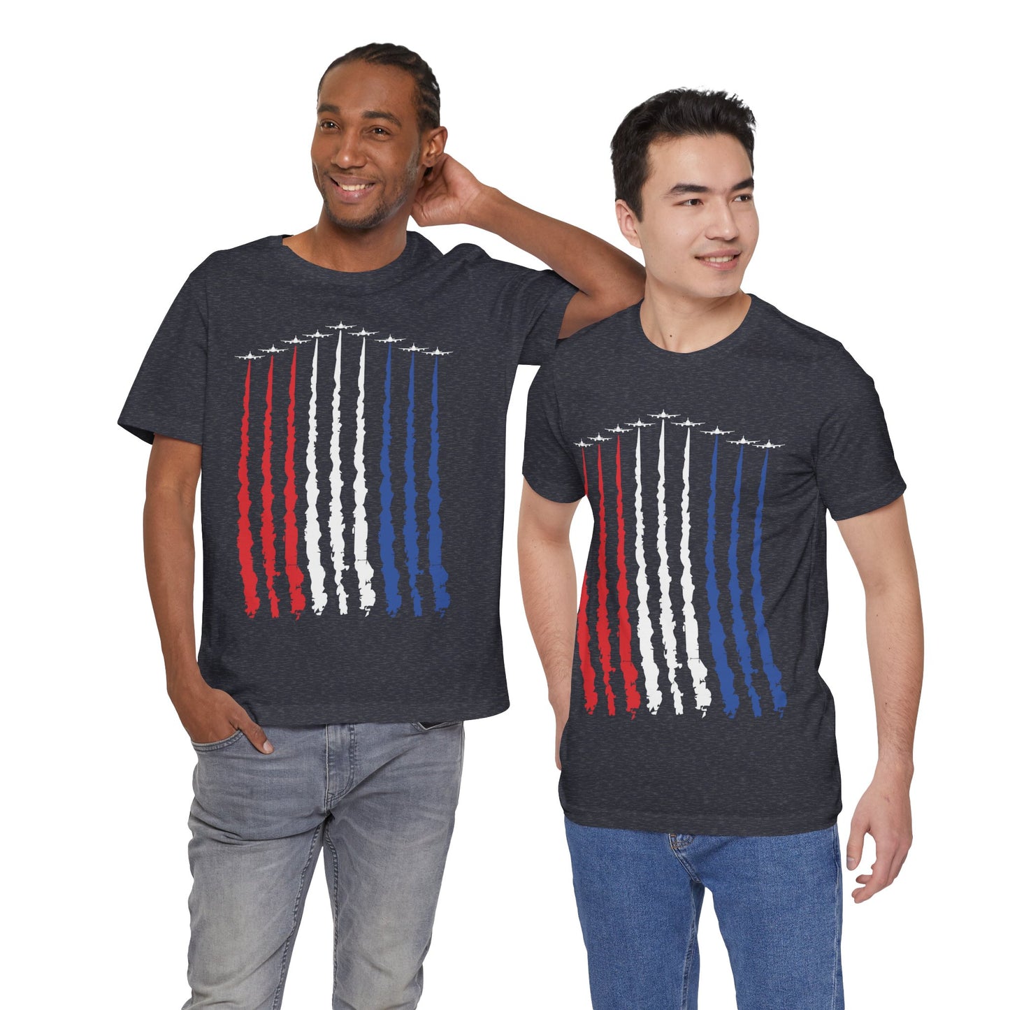 “Red, White, Blue Air Force Flyover” Unisex T-Shirt