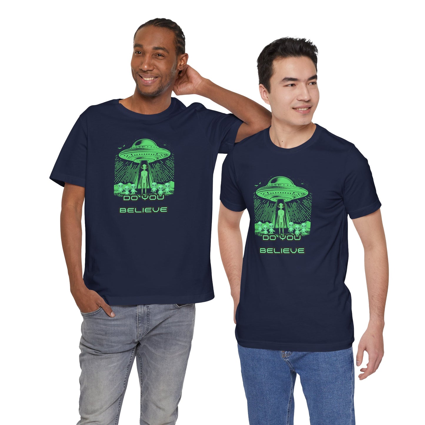 UFO Believer Tee - Fun Unisex Jersey T-Shirt for Sci Fi Enthusiasts