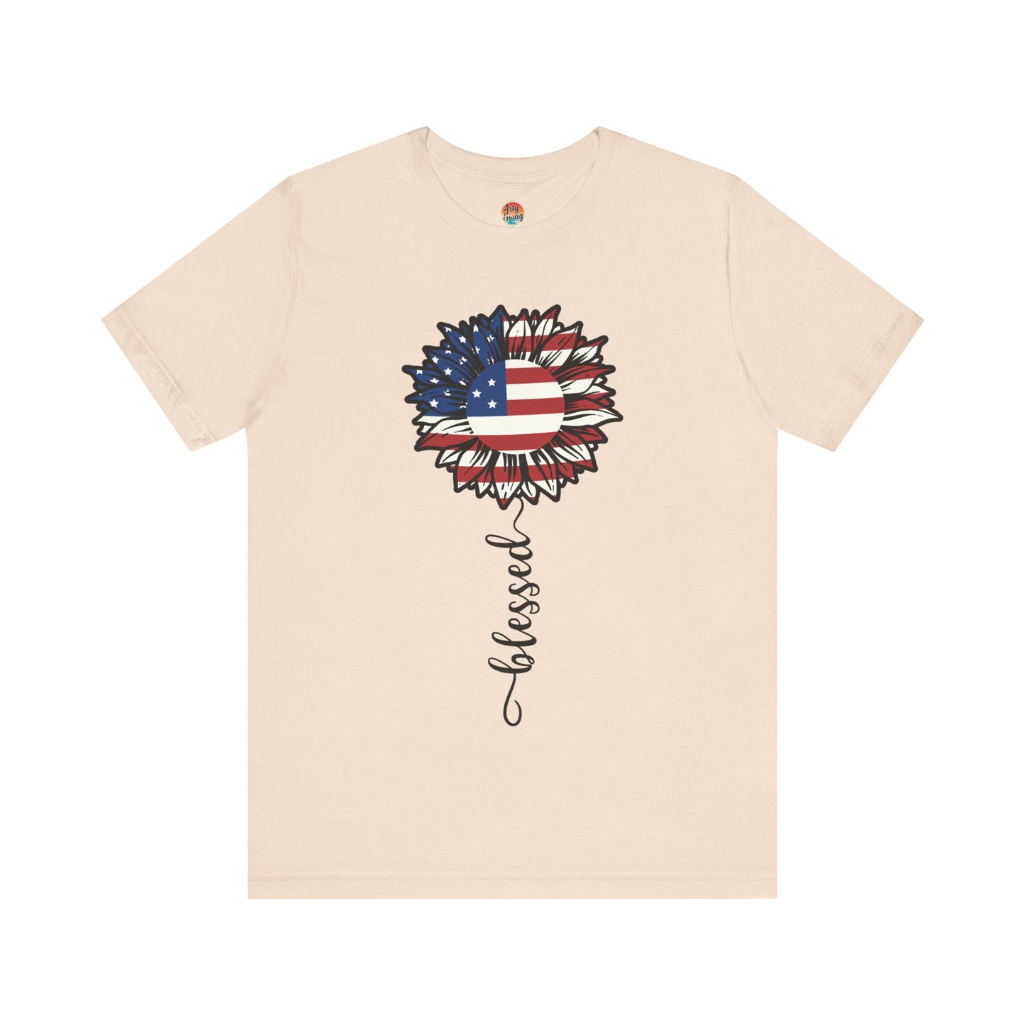 Patriotic Sunflower “Blessed” Unisex T-Shirt