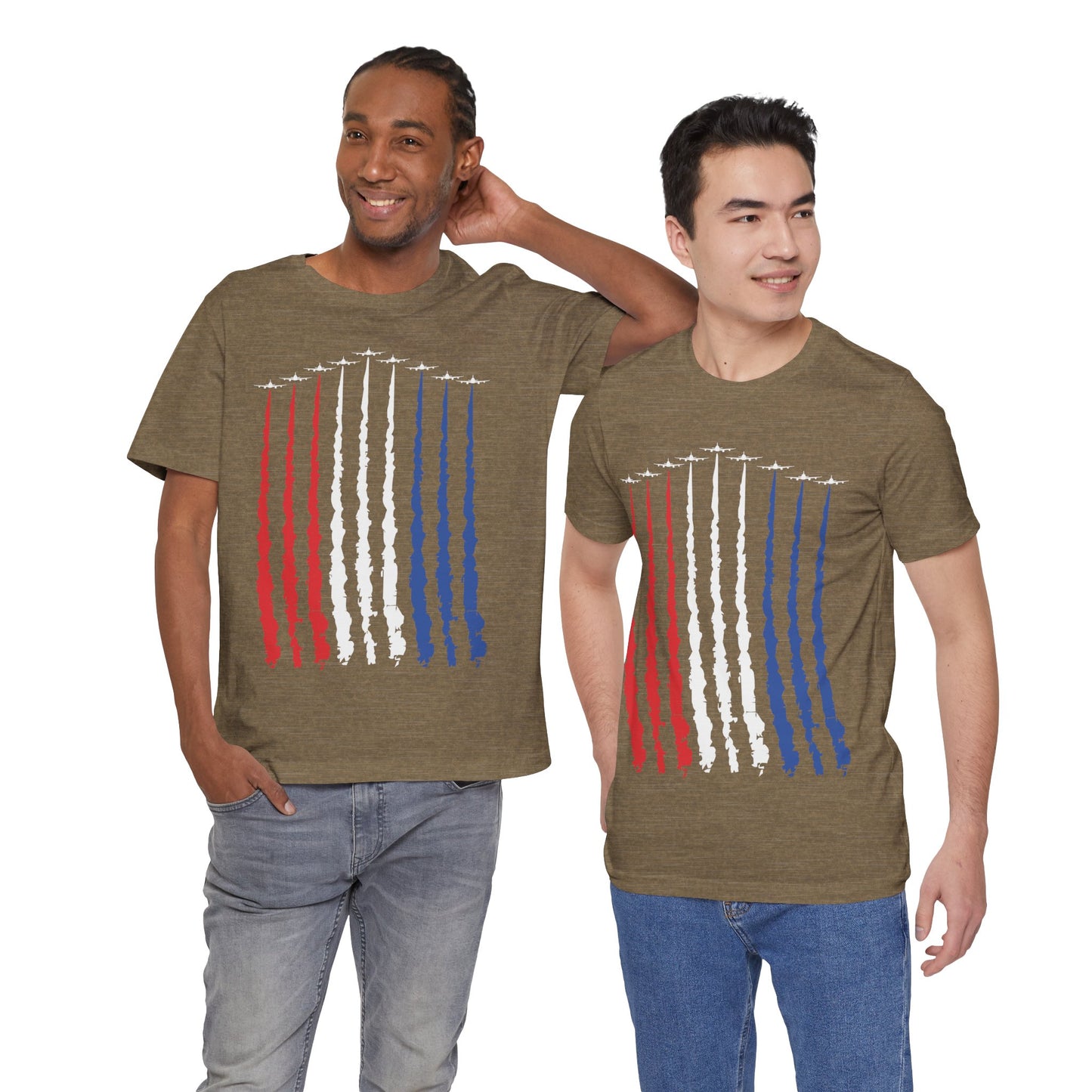“Red, White, Blue Air Force Flyover” Unisex T-Shirt