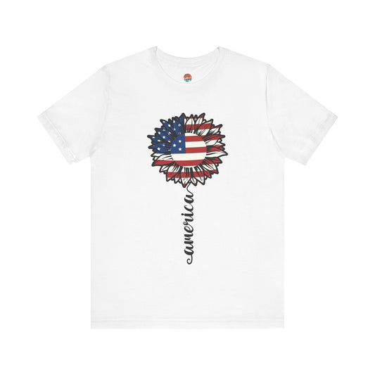 Patriotic Sunflower “America” Unisex T-Shirt