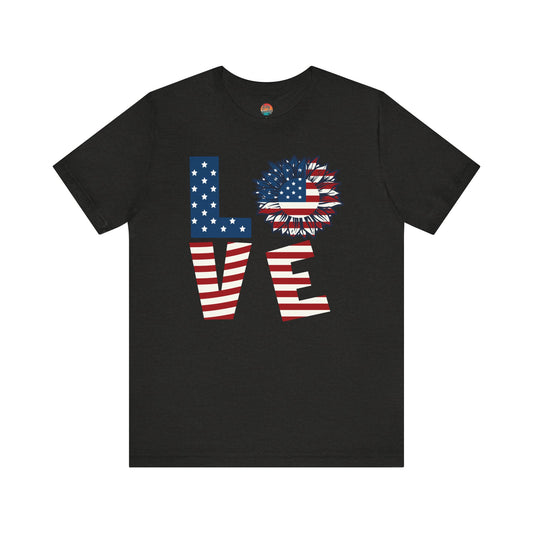 Patriotic Sunflower “Love” Unisex T-Shirt