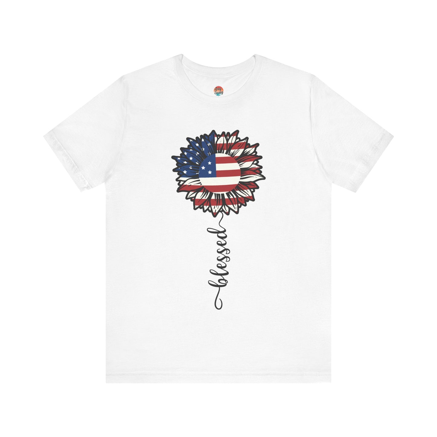 Patriotic Sunflower “Blessed” Unisex T-Shirt