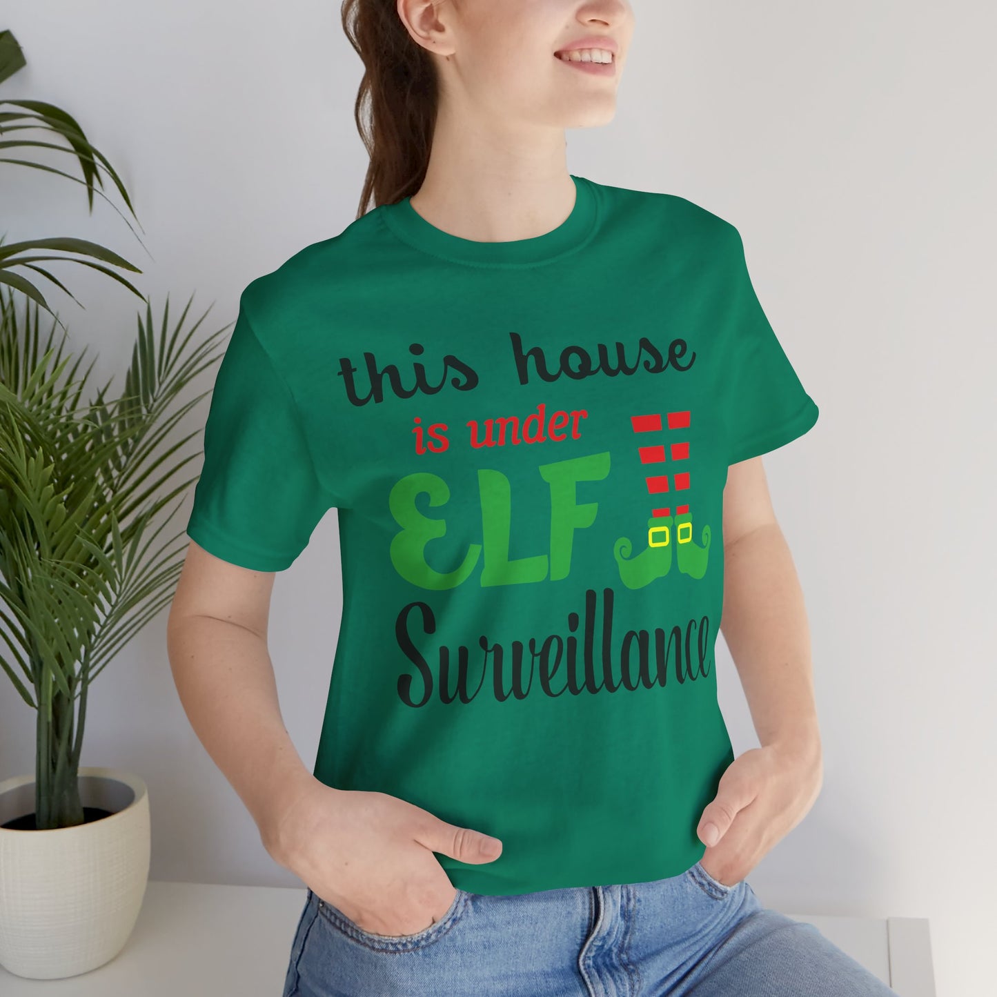 This House is Under Elf Surveillance Unisex T-Shirt