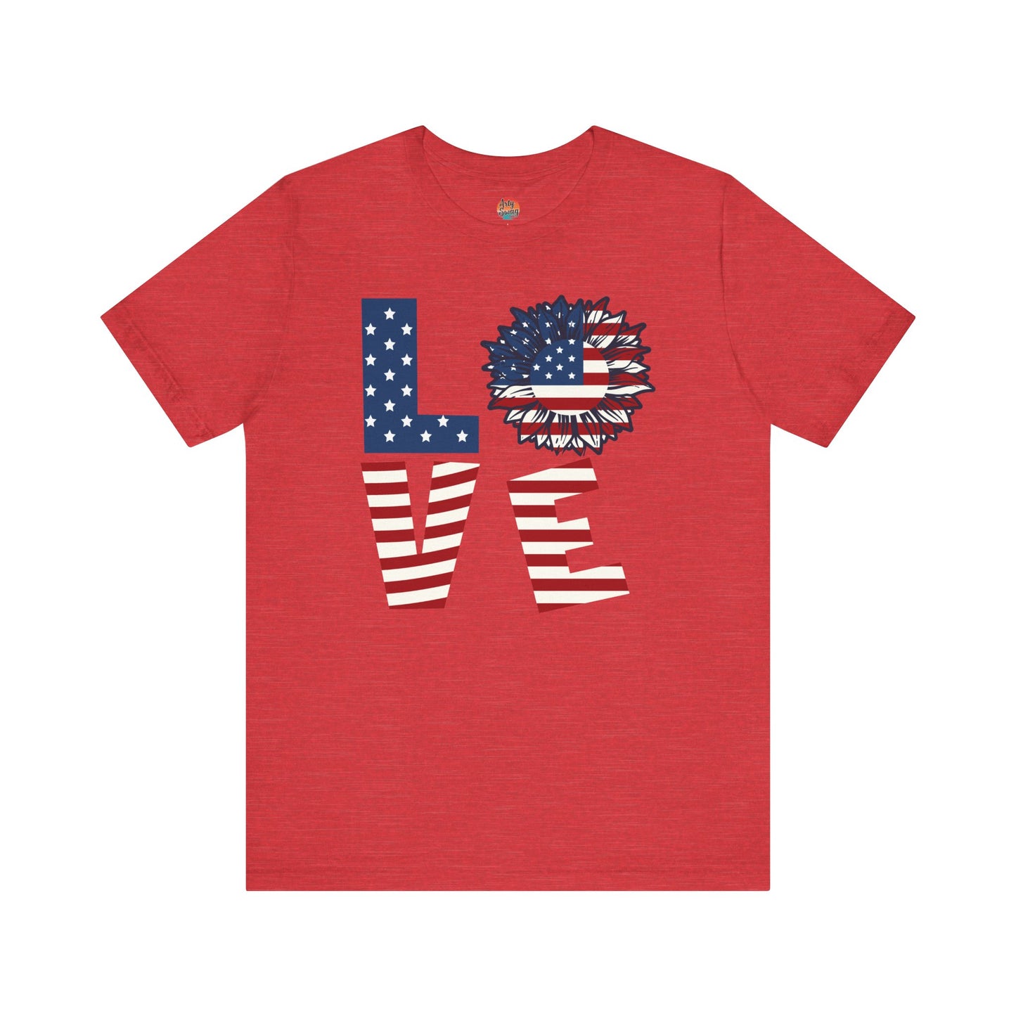 Patriotic Sunflower “Love” Unisex T-Shirt
