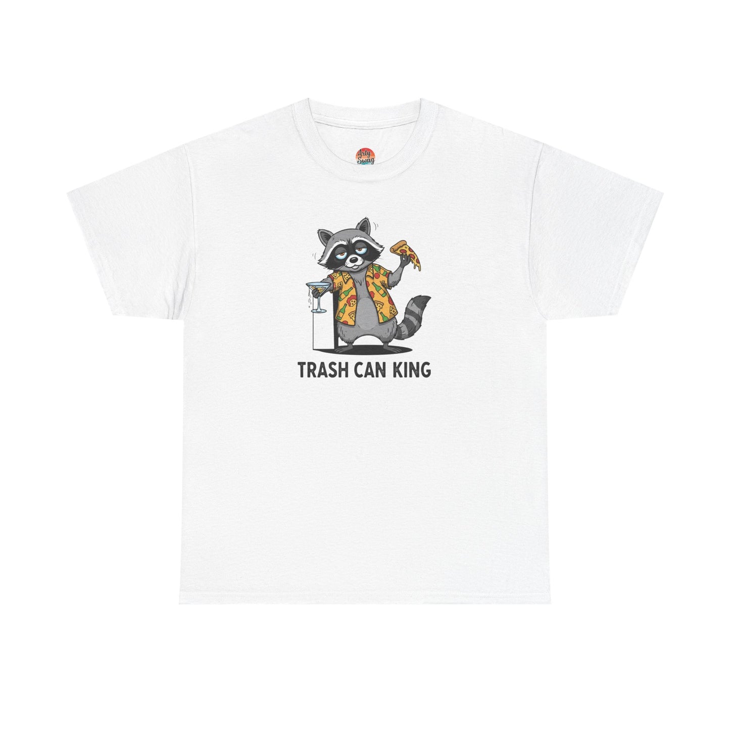 Trash Can King T‑Shirt — Funny Raccoon